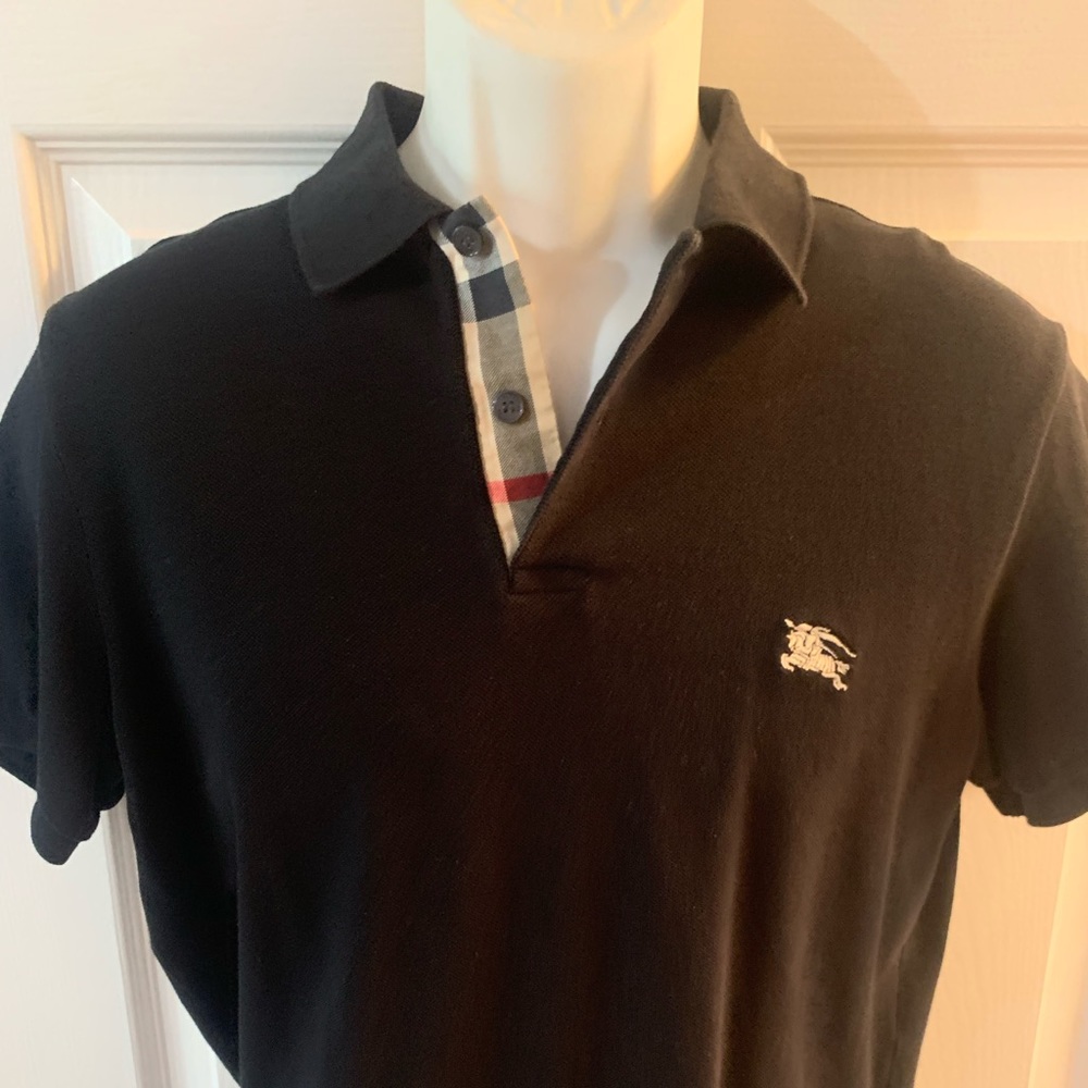 Burberry Monogram Black Pique Polo - 100% authentic - Picture 1 of 3